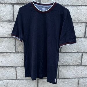 Eleventy Navy Blue Ringer Teeshirt